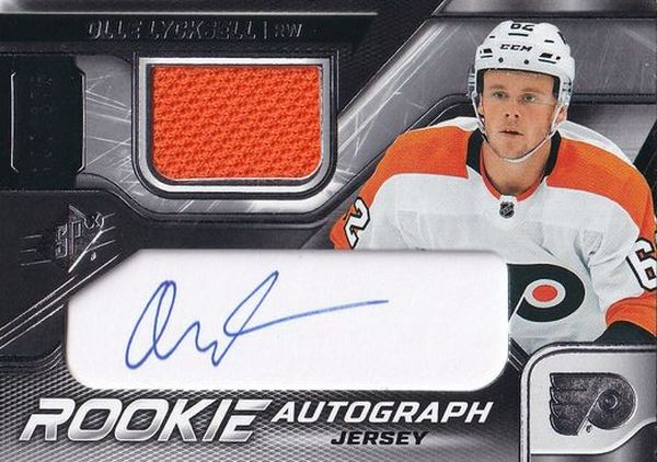AUTO RC jersey karta OLLE LYCKSELL 22-23 SPx Rookie Autograph Jersey /375